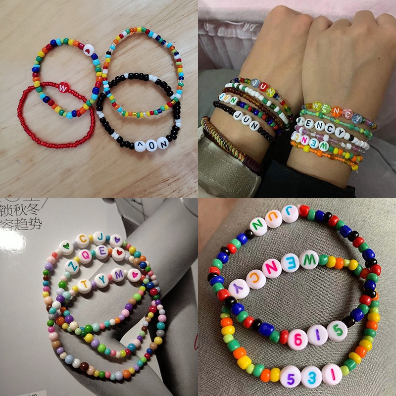 4   7mm Acrylic Scattered Beads English Letters Flat Beads DIY Children&#039;s Early Education Bead String Jewelry Flat Beads