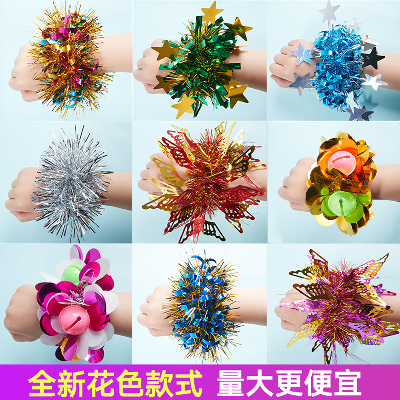 Kindergarten Children&#039;s Dance Wrist Flower Sequined Cheerleading Watch Show Color Bells