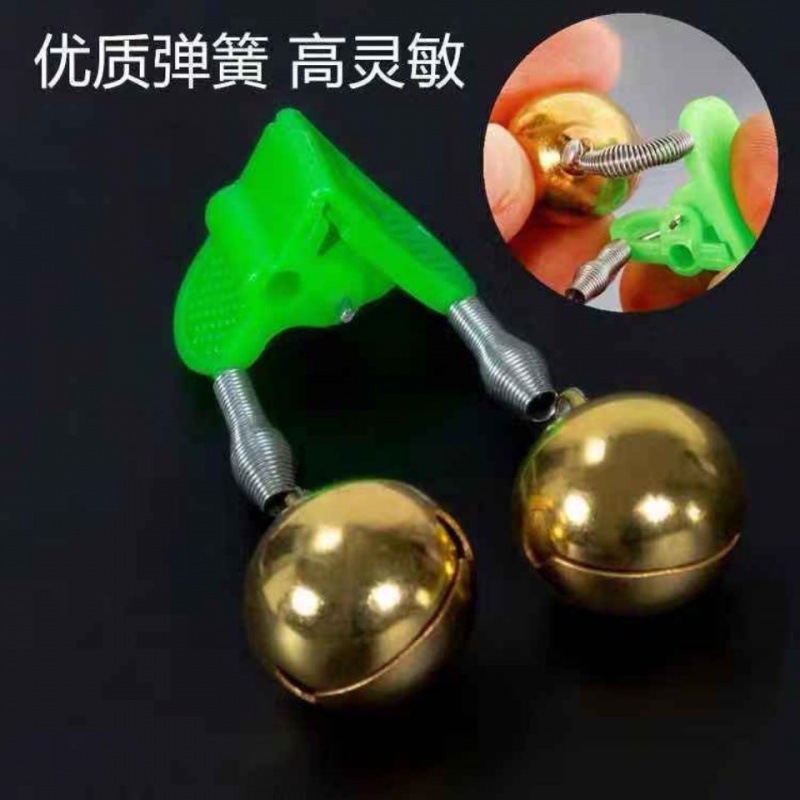 Sea Fishing Rod Bell Big Brass Bell Clang Fishing Bells Alarm Throw Brass Bell Night Fishing Light Fish Bite Color Bells