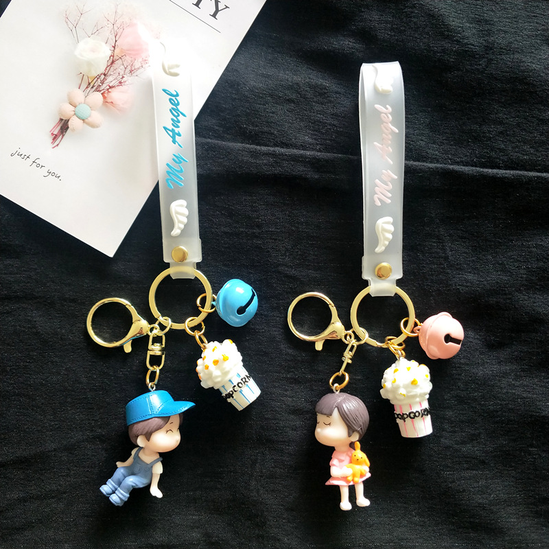 Creative Valentine&#039;s Day Couple Keychain Cute Boys and Girls Pair Color Bells