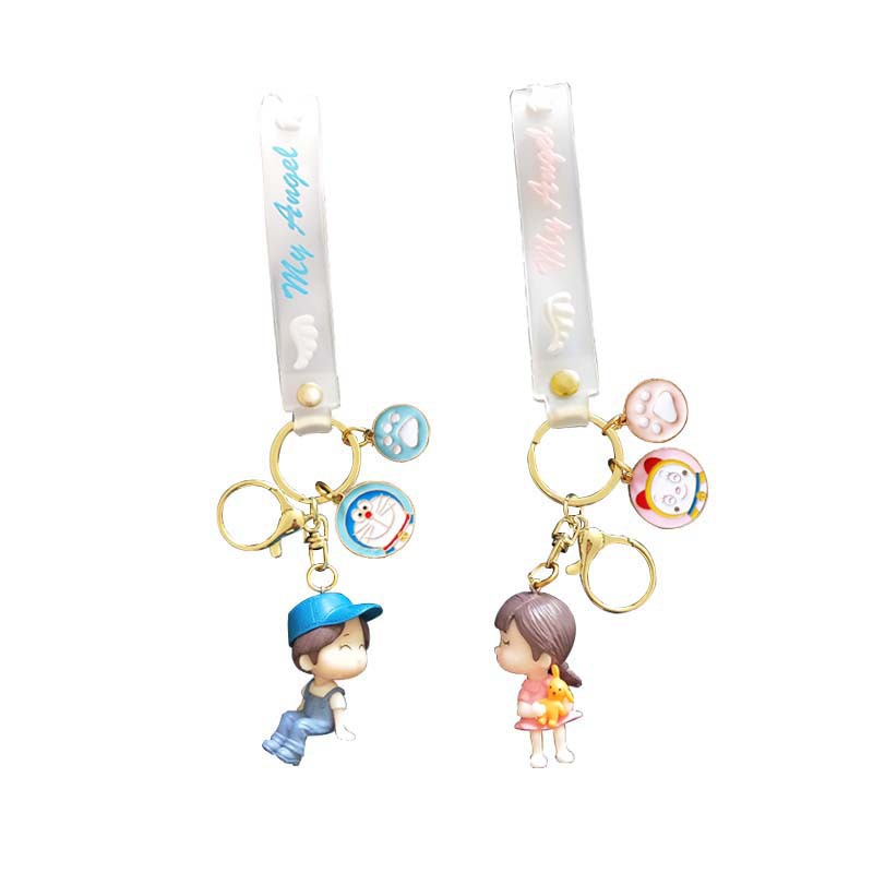 Creative Valentine&#039;s Day Couple Keychain Cute Boys and Girls Pair Color Bells