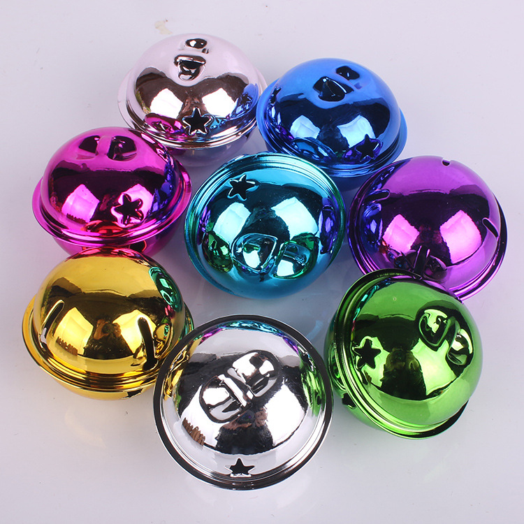 Varnish Bell Jingling Bell DIY Colorful Aluminum Bell Small Gift Pushed by WeChat Factory Direct Sales 40mm Color Bells