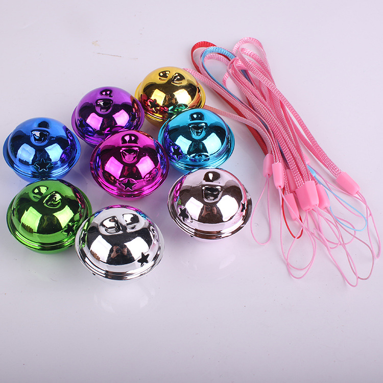Varnish Bell Jingling Bell DIY Colorful Aluminum Bell Small Gift Pushed by WeChat Factory Direct Sales 40mm Color Bells