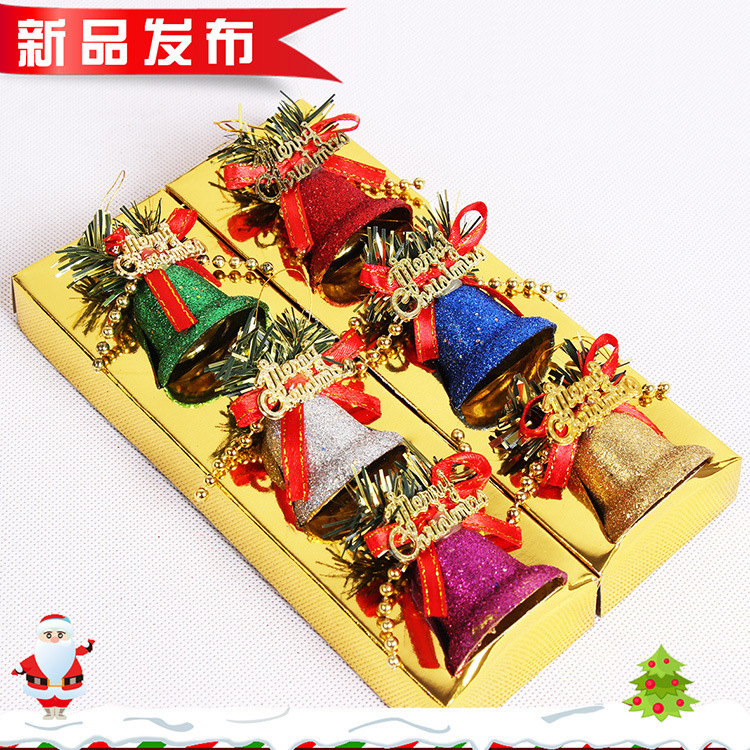 Christmas decoration Price selling color Dusting plastic bells Christmas Tree Accessories 5cm Christmas bells