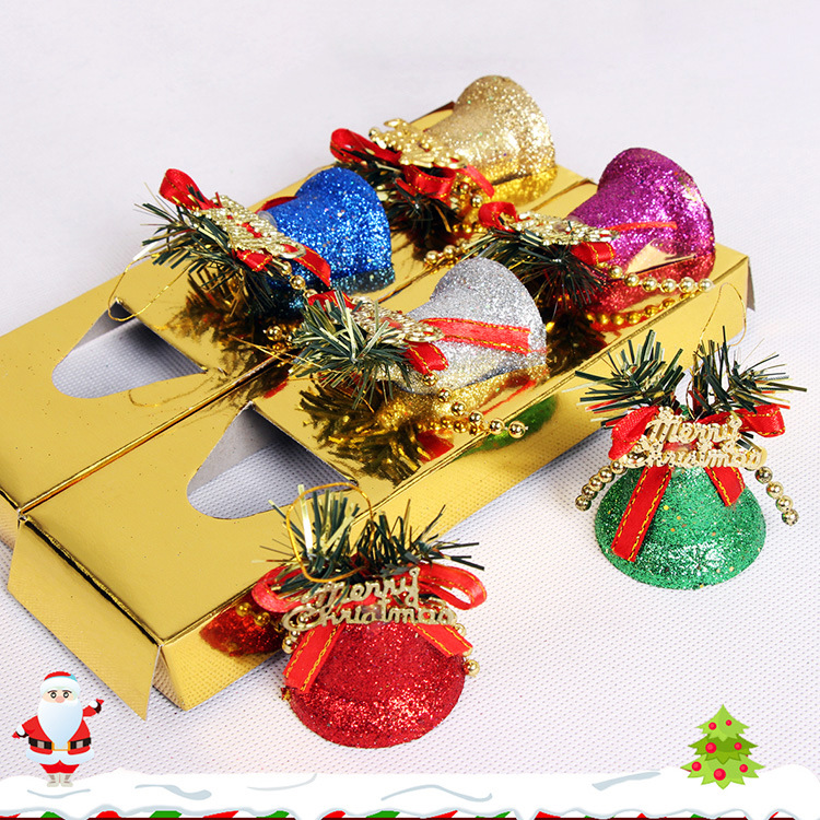 Christmas decoration Price selling color Dusting plastic bells Christmas Tree Accessories 5cm Christmas bells