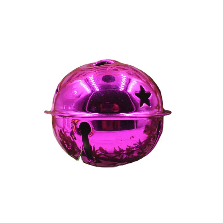 Color Bells Five-Star Bright Pet Bell Keychain Christmas Ring DIY Ornament Accessories Wholesale