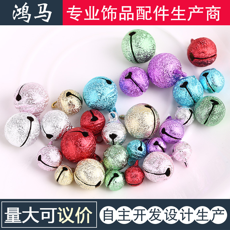 Color Bells  Opening Copper Bell DIY Ornament Accessories Christmas Ornament Pet Color Bell More Sizes Wholesale