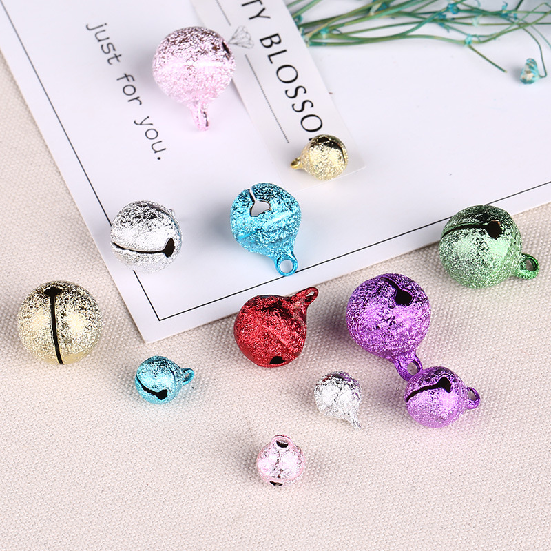 Color Bells  Opening Copper Bell DIY Ornament Accessories Christmas Ornament Pet Color Bell More Sizes Wholesale