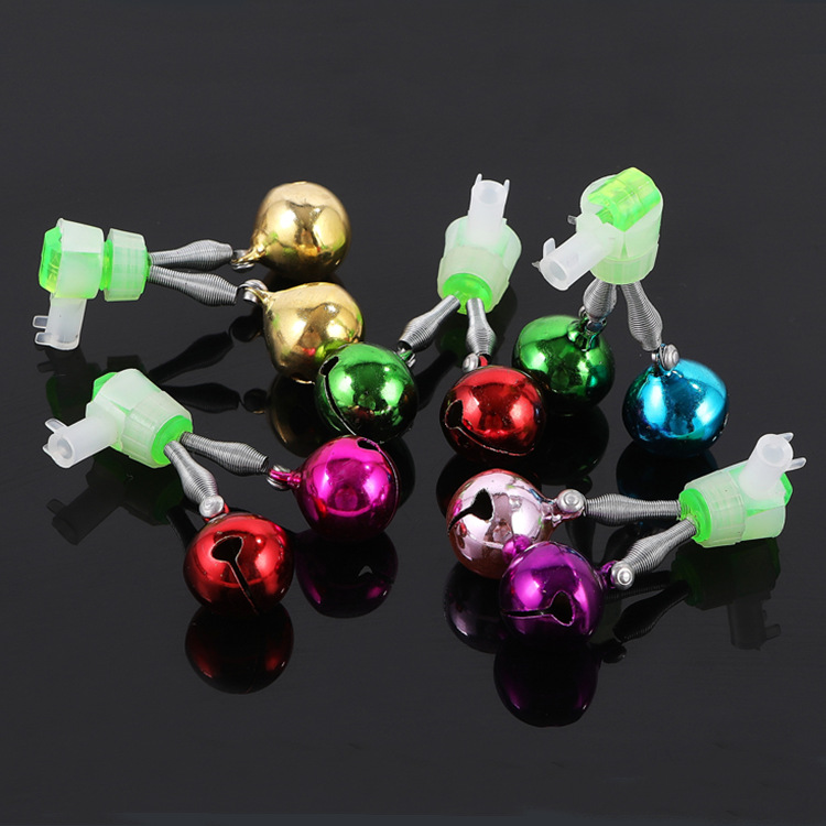 Color Bells  Brass Bell Pan Fish Bite Alarm Double Ring Colorful Brass Bell Fishing Gear Accessories Factory Wholesale