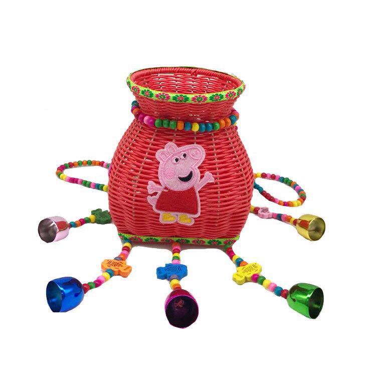 Ethnic Style Children&#039;s Back Baskets Embroidery Embroidery Bell Hand-Woven Photography Dance Color Bells