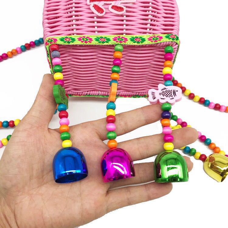 Ethnic Style Children&#039;s Back Baskets Embroidery Embroidery Bell Hand-Woven Photography Dance Color Bells