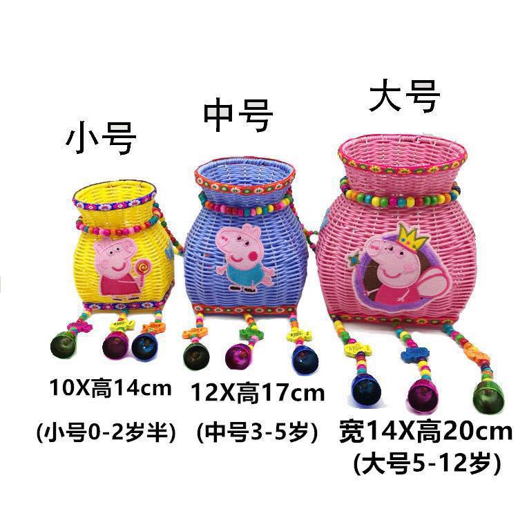 Ethnic Style Children&#039;s Back Baskets Embroidery Embroidery Bell Hand-Woven Photography Dance Color Bells