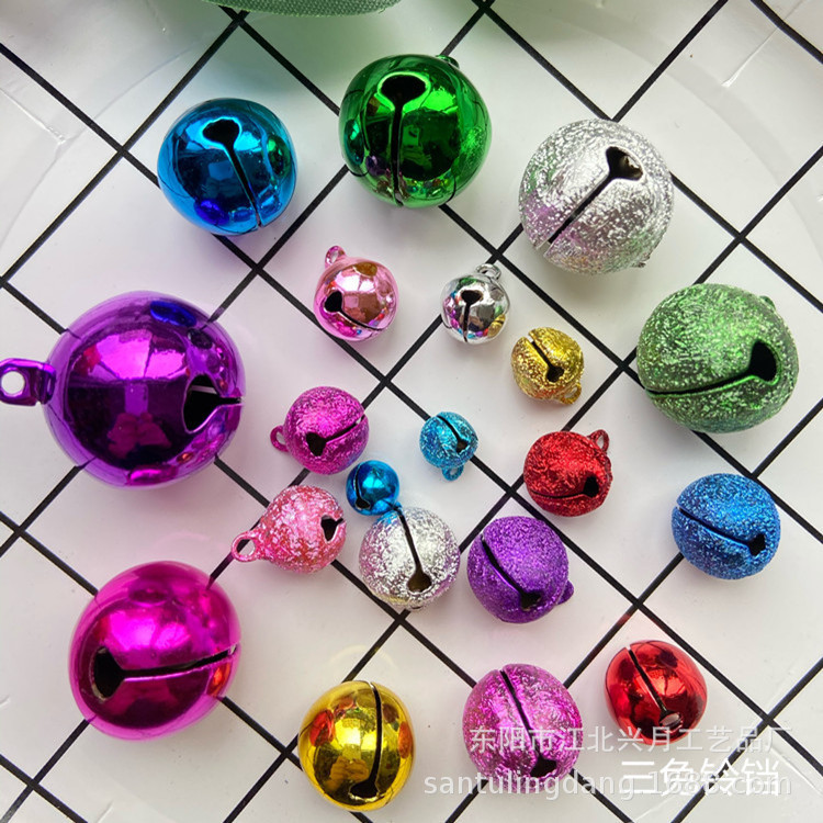 Metal Little Bell Shape Christmas Product DIY Keychain Accessories Wind Chimes Pet Collar Copper Bell Color Bells