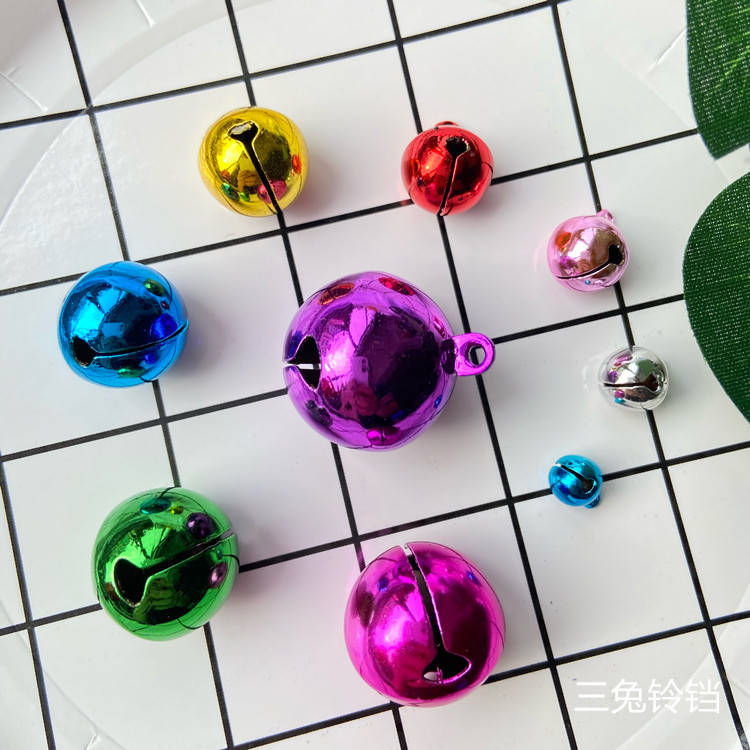 Metal Little Bell Shape Christmas Product DIY Keychain Accessories Wind Chimes Pet Collar Copper Bell Color Bells