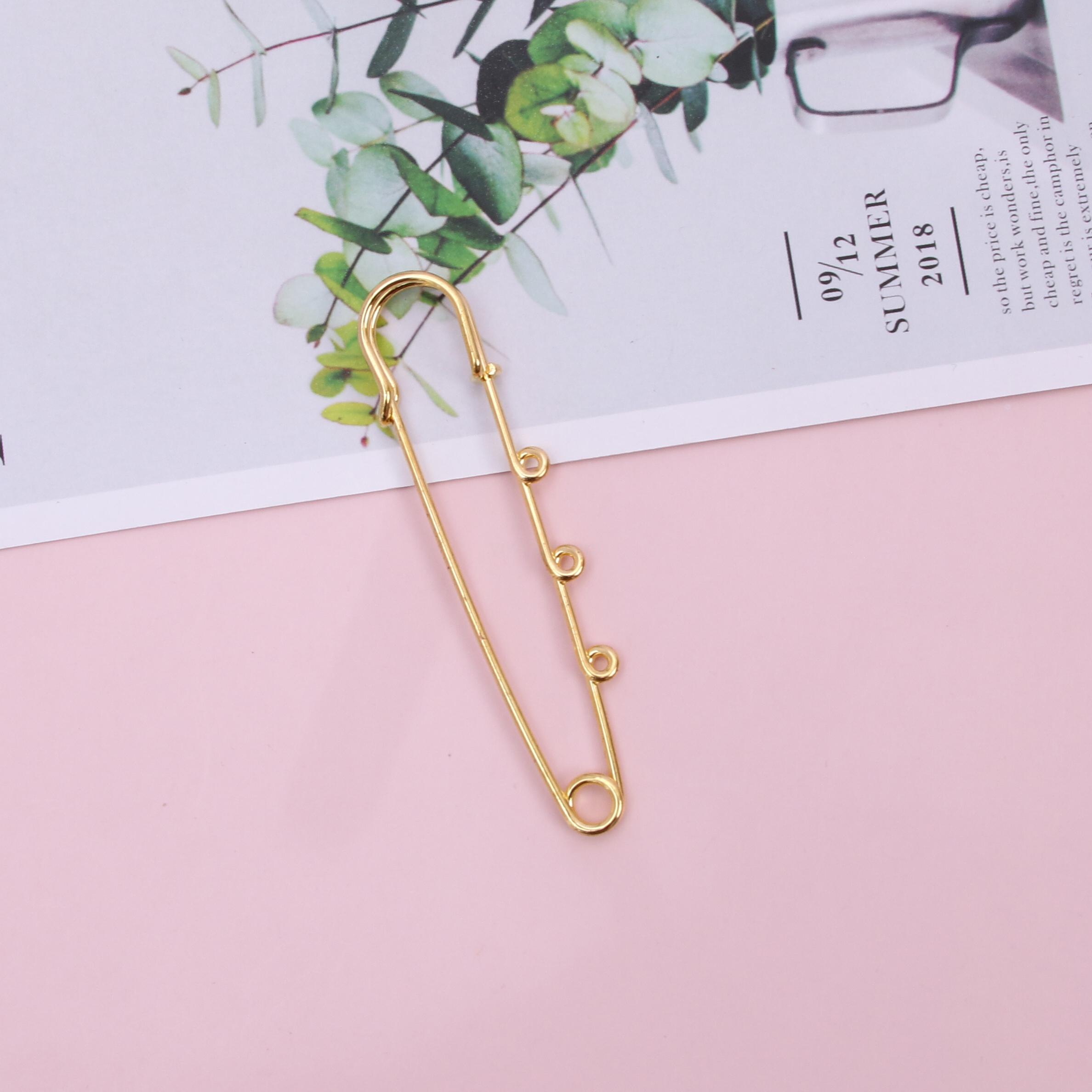 Factory Direct Sales Large Pin Safety Pin Insurance Carpet Pin Metal Anti-Rust Bright Nickel Color Paper Clip Wholesale