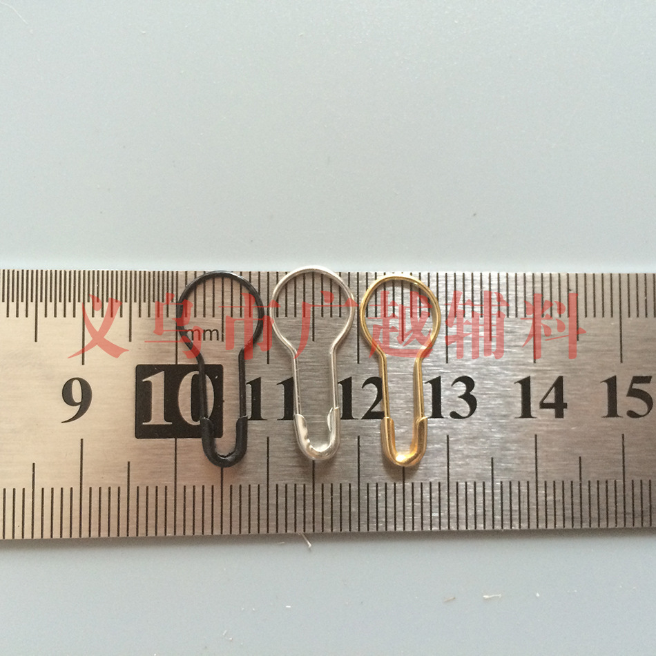 Tag safety pin silver white black gold copper calabash pin thread buckle pin lifting granule pin clothing accessories