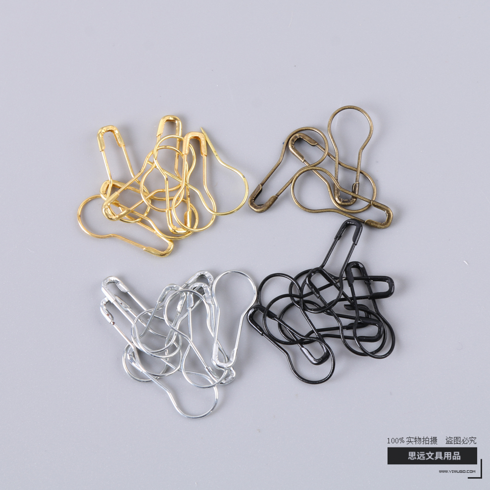 Four Colors Optional Gourd Pin Clothing Store Label Tag Pin Safety Pin Brooch Fixed Clothes Safety Paper Clip
