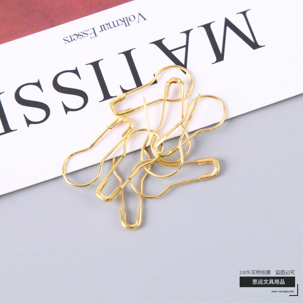 Four Colors Optional Gourd Pin Clothing Store Label Tag Pin Safety Pin Brooch Fixed Clothes Safety Paper Clip
