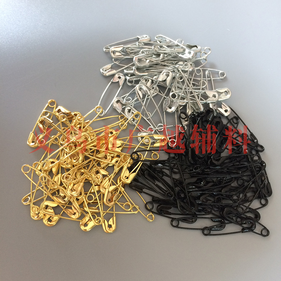 Yiwu small 1000 19MM000 gold and silver safety tag small pin pin closing pin safety pin