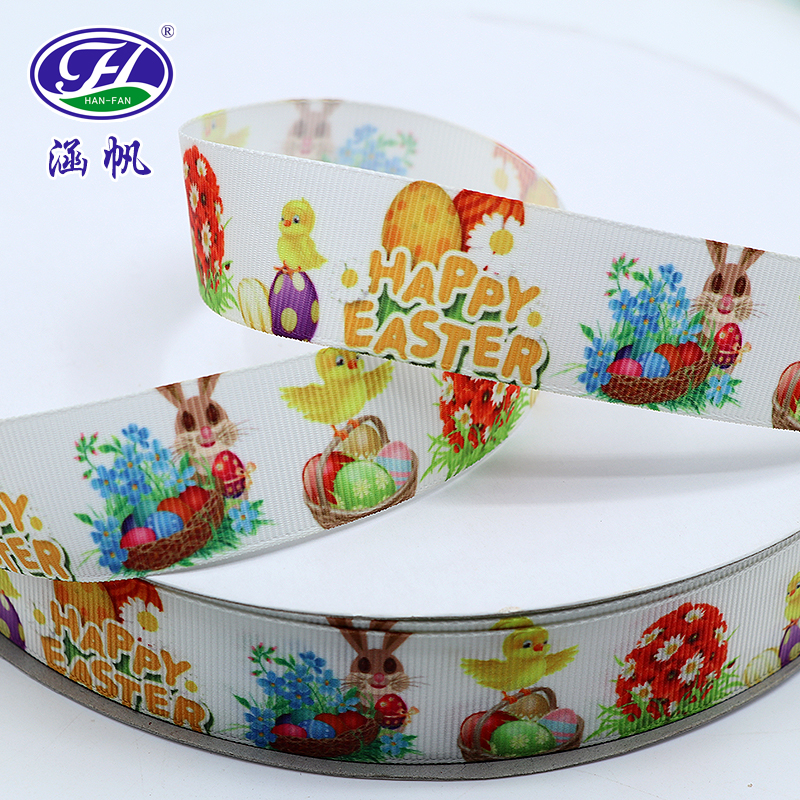 2.5CM Halloween Roman Tam belt printed with holiday gift packaging DIY Holiday Decorative webbing