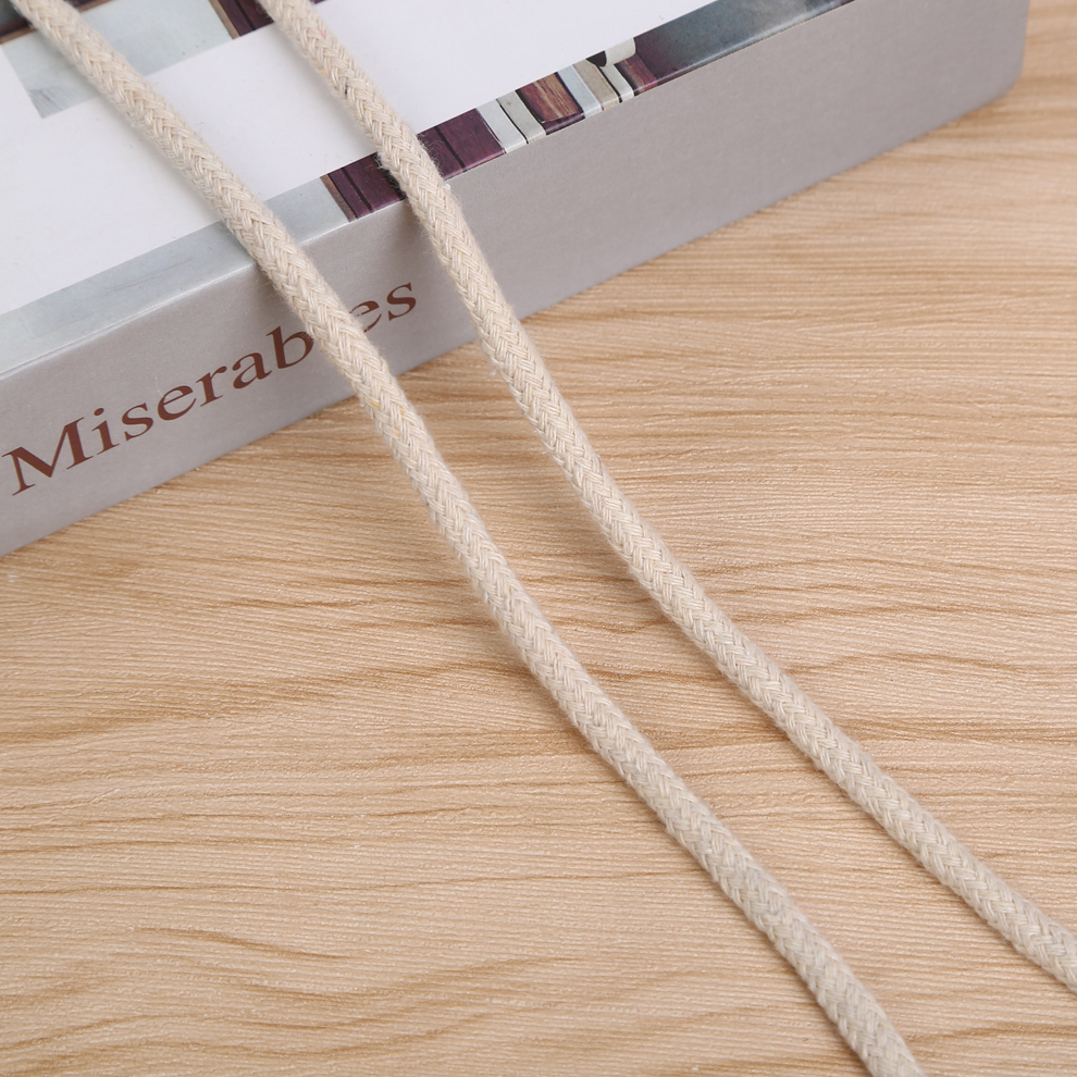 Cotton Thread, Hat Rope, Multi-Strand Woven Twisted Decorative Rope Thick Rope Pure Cotton Waist Belt Can Be Customized