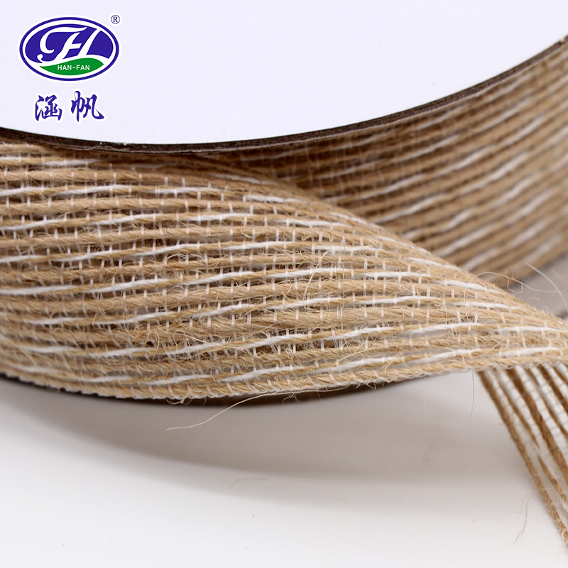 Color linen bow ribbon manual volume DIY Christmas Wedding Party decorative ribbon flower packaging belt
