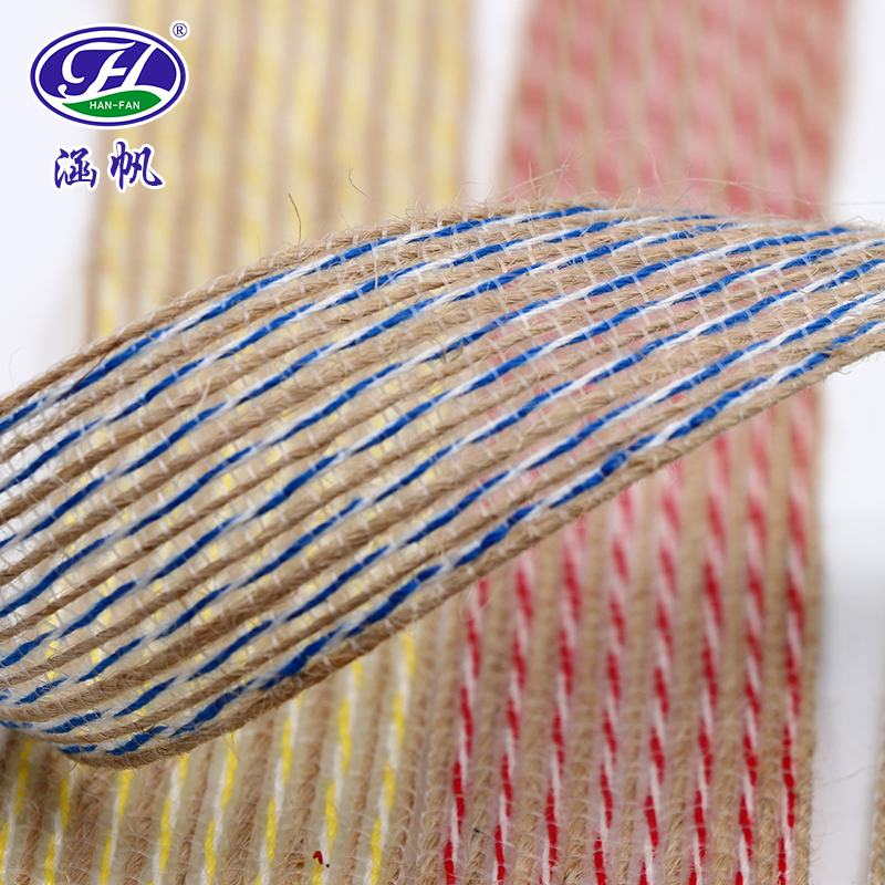 Color linen bow ribbon manual volume DIY Christmas Wedding Party decorative ribbon flower packaging belt