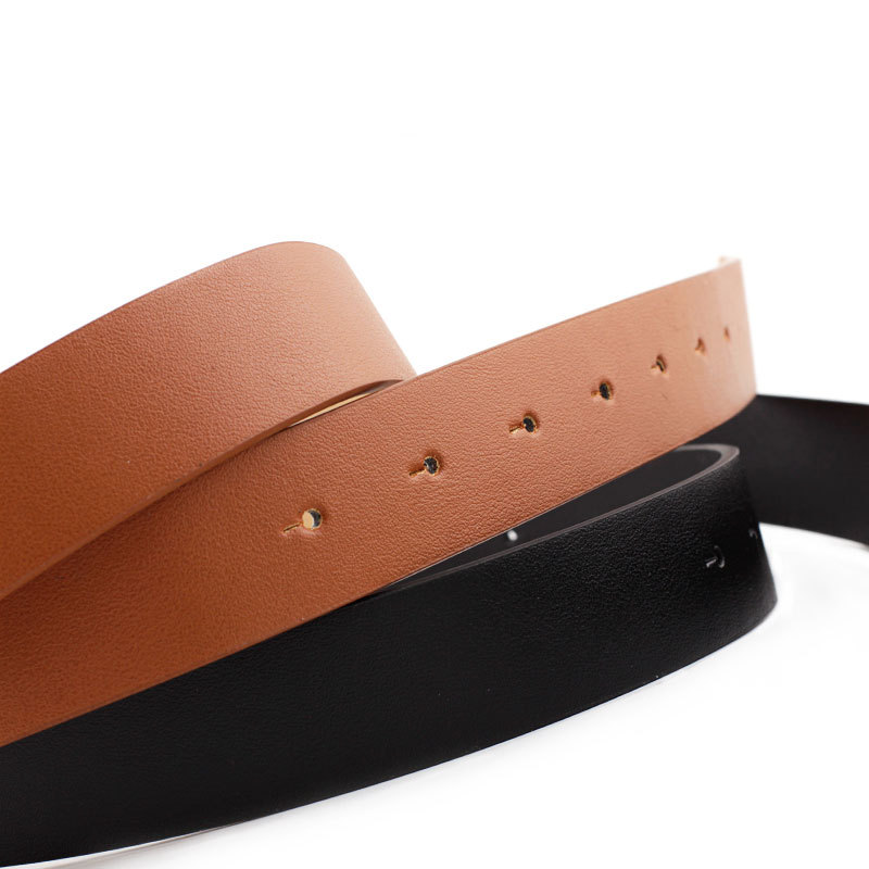2019 New CrossBorder round Buckle Waistband Women&#039;s Casual Leather Belt Women&#039;s Jeans Belt Fashion Dress Belt