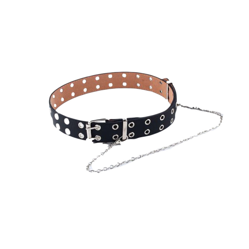 Self-Produced Punk Waistband Korean Style Jeans Fashion Lanyard Decorative Belt Corns Leather Belt Spot Wholesale