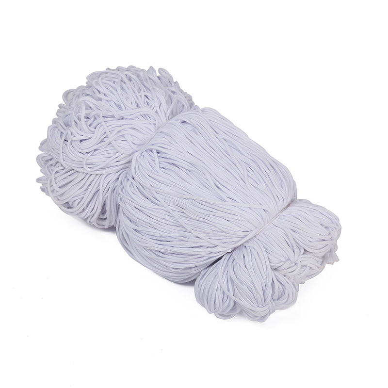 4mm Wide 16-Strand Hollow Super White Polyester Cotton Rope Binding Clothing Accessories Rope Woven Belt Rope Small Pend