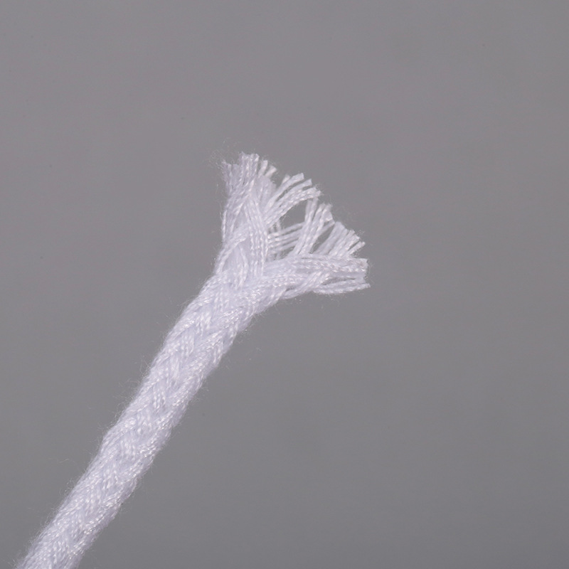 4mm Wide 16-Strand Hollow Super White Polyester Cotton Rope Binding Clothing Accessories Rope Woven Belt Rope Small Pend