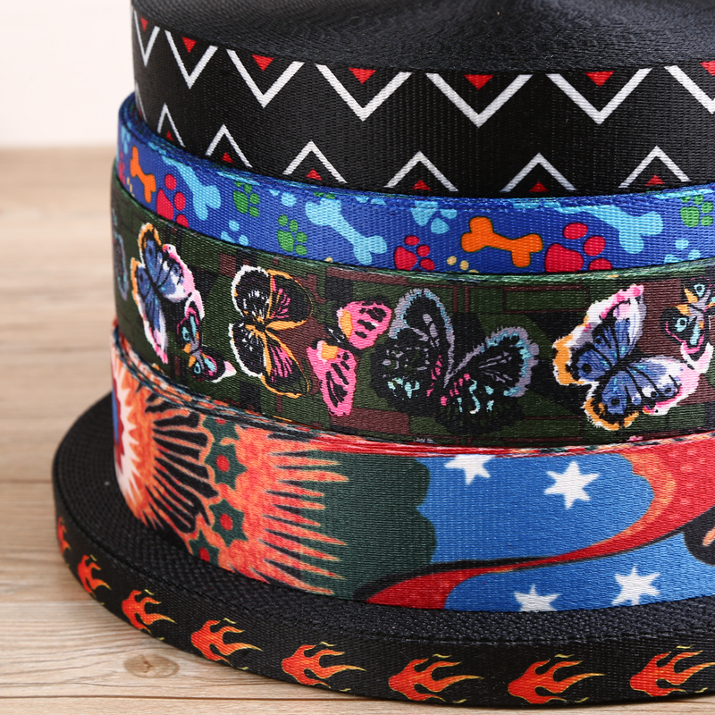 Manufacturer direct selling color printing ribbon guitar belt national wind belt heat transfer belt.