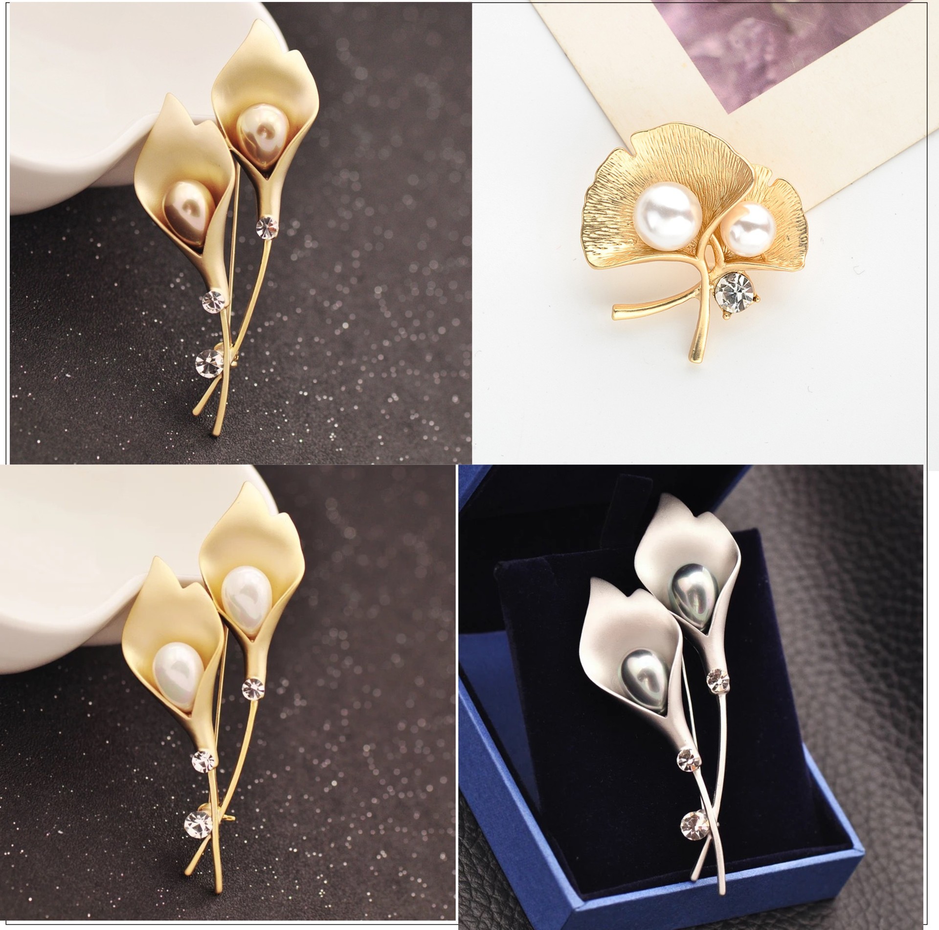 Factory Wholesale Flower Shape Korean Simple High Cold Wind Brooch Women&#039;s Summer Little Fresh Brooch Practical Brooch