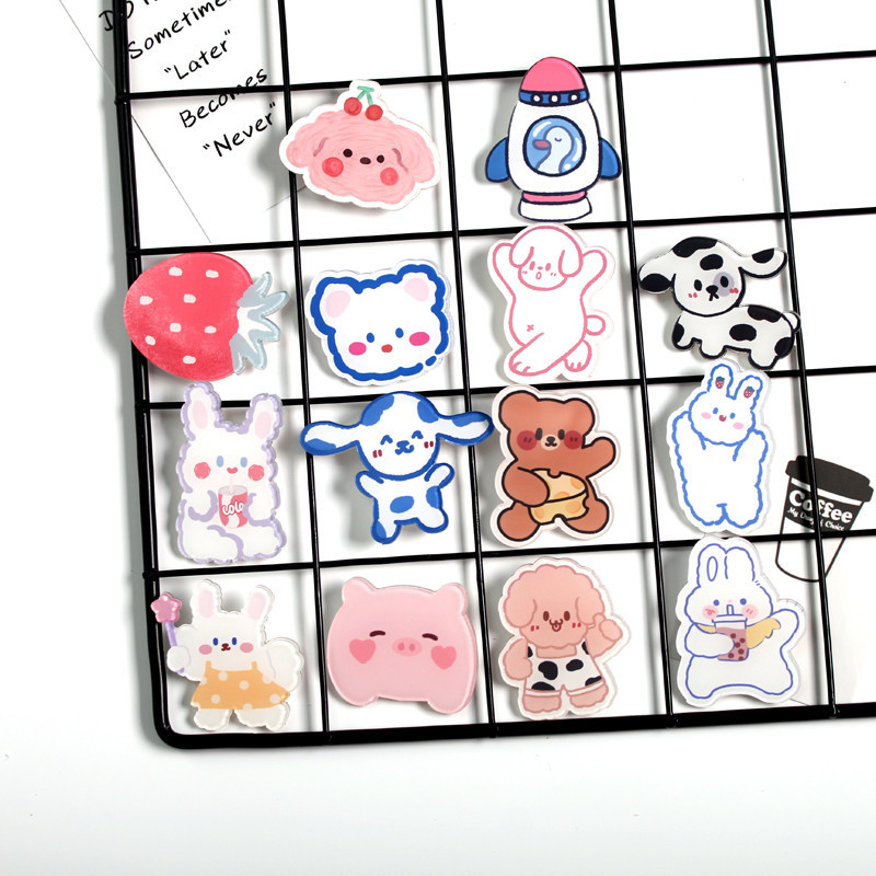 Cute Acrylic Brooch Ins Cartoon Rabbit Badge Bag Decoration Clothing Widget Small Jewelry Patch
