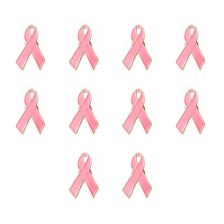 Large Size and Pink Ribbon Badge Brooch Breast Cancer Awareness Pink Ribbon Lapel Pin Awareness Brooch