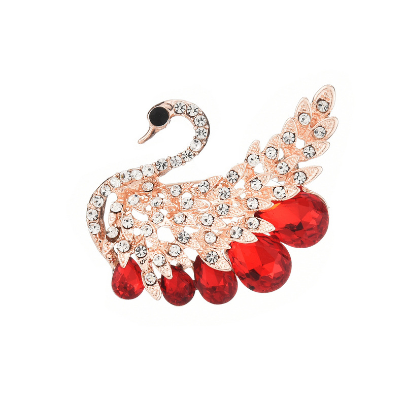 High-End Brooch Women&#039;s Rhinestone Scarf Buckle Anti-Unwanted-Exposure Buckle Crystal Corsage Pin Pearl Ornament Brooch