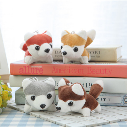 Husky Cartoon Plush Doll Cute Small Animal Rap Doll of the Same Style Key Pendants Schoolbag Pendant Brooch