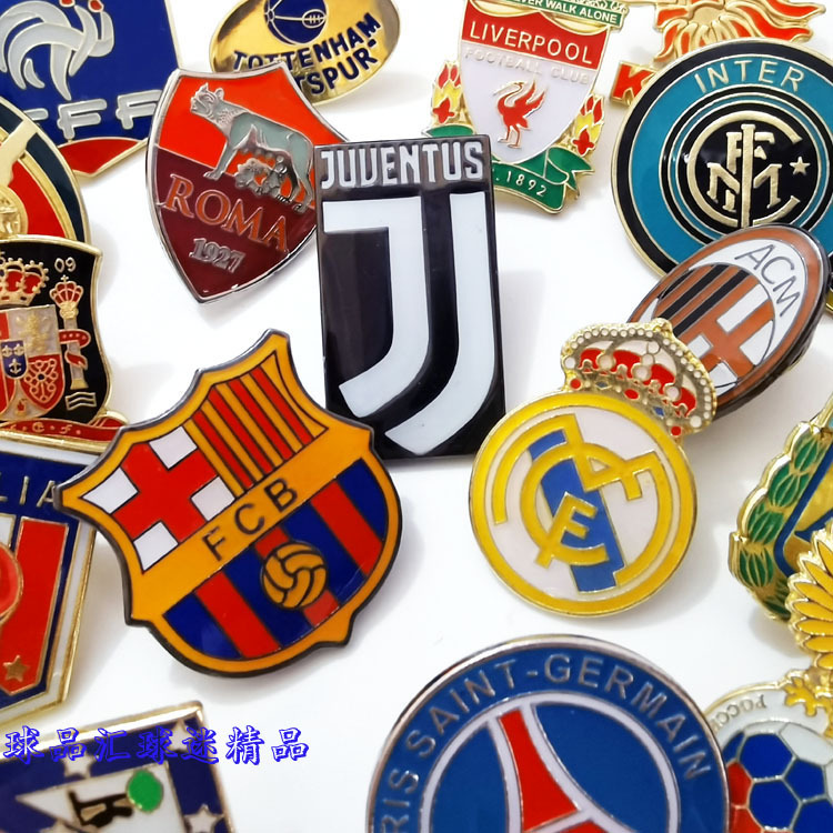 Real Madrid Liverpool AC Milan Chelsea Inter Hotspur Roman Metal Football Badge Commemorative Medal Brooch
