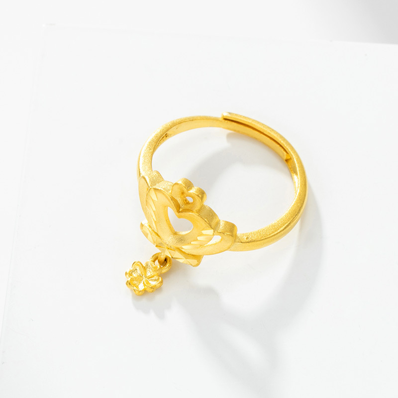 Xuping Jewelry Japanese and Korean Ins Personalized Crown Carven Design Ring Female Fashion Temperament Open Ring in Stock Wholesale