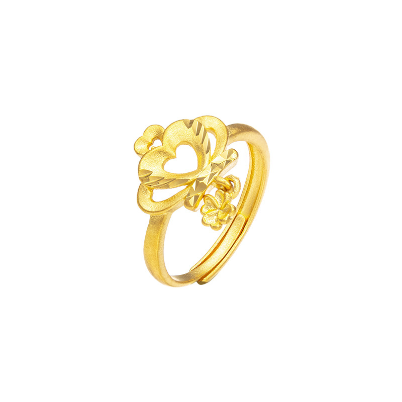 Xuping Jewelry Japanese and Korean Ins Personalized Crown Carven Design Ring Female Fashion Temperament Open Ring in Stock Wholesale