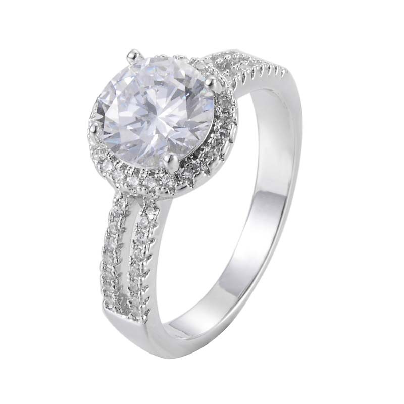 Stone Winter New Luxury Zircon qing lv shi Ring Bright Touching Gold Plated Copper Ring Manufacturers