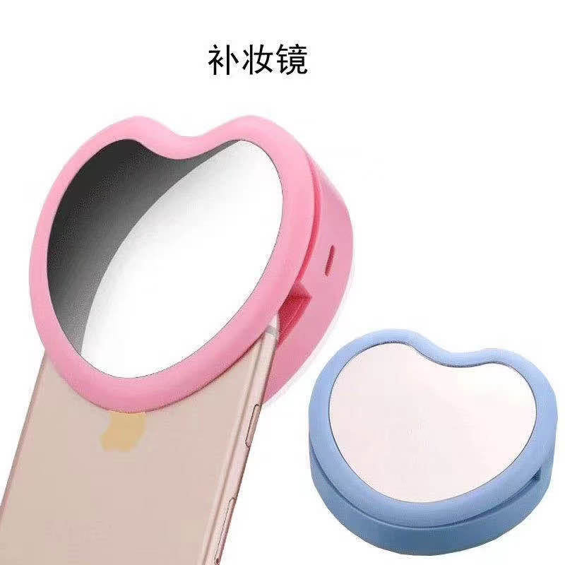 Mini phone LED selfie light anchor beauty lens live camera round hot style ring mobile phone supplementary light
