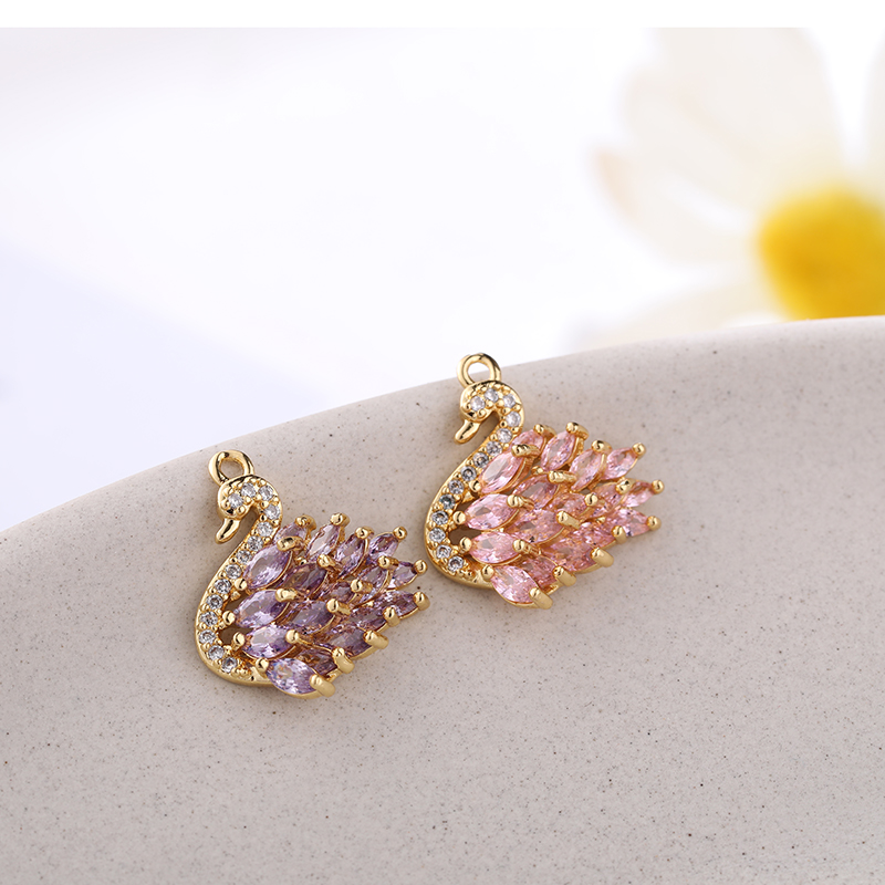 Creative Korean version of fashion 18-karat gold pendant necklace hanging swan pendant jewelry qixi gift manufacturers direct hot style