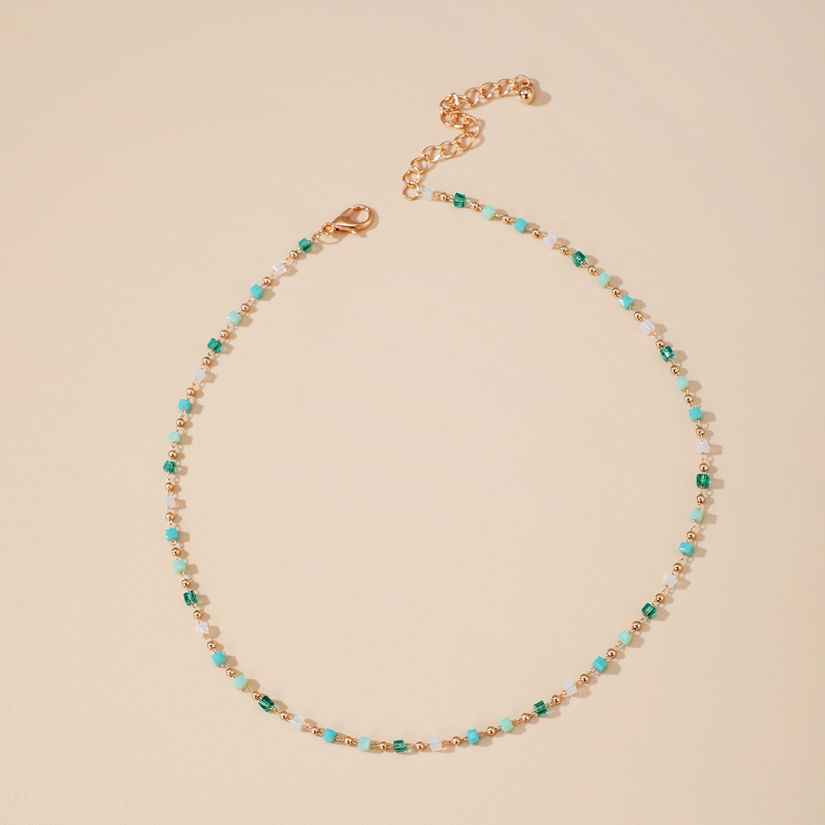 Cross-Border Fashion Ornament Japanese and Korean Partysu Beaded Necklace Simple Necklace Necklace Women&#039;s European and American Clothing Accessories Wholesale