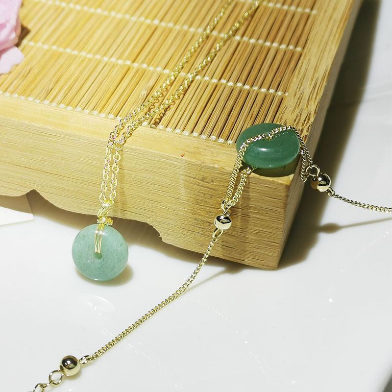 20 New natural stone jewelry set Necklace Necklace Bracelet Senior Web celebrity Hot style silver needle East Gate women