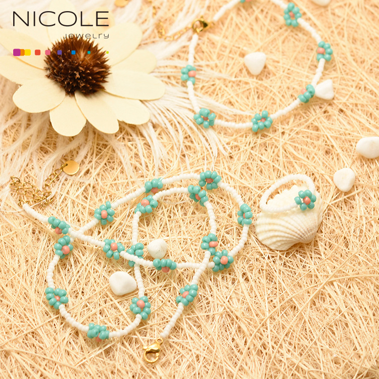 Little Daisy Necklace Vintage Elegant Gigi Same Style Small Flower Handmade Bracelet Ins Hot Choker Trendy Matching 18K Gold