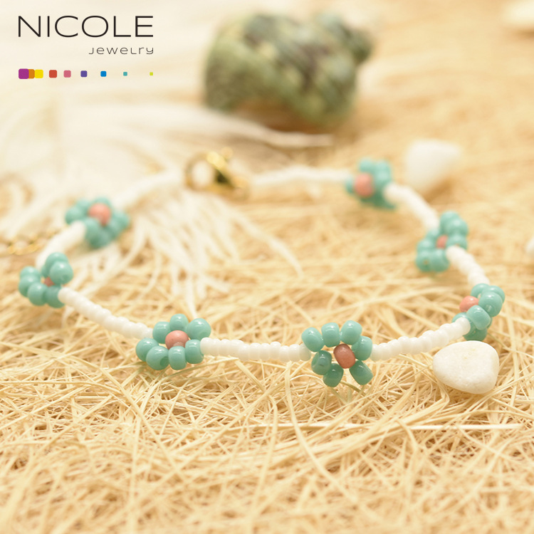 Little Daisy Necklace Vintage Elegant Gigi Same Style Small Flower Handmade Bracelet Ins Hot Choker Trendy Matching 18K Gold
