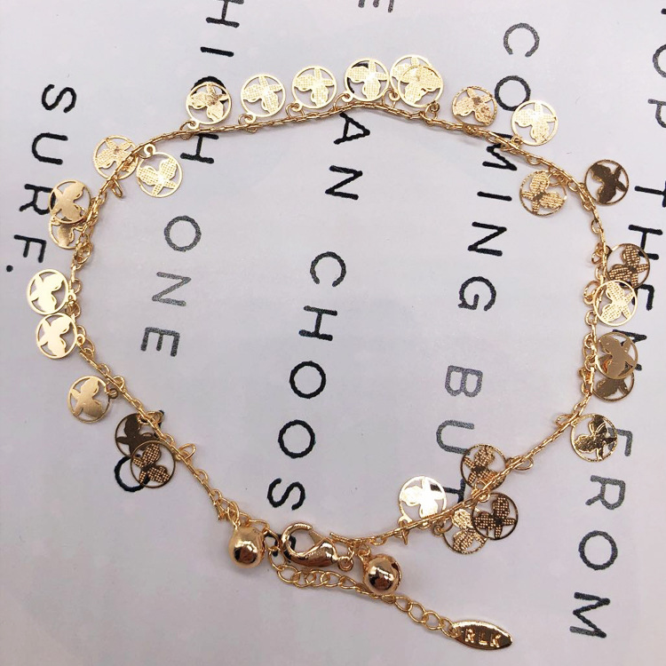 Best Seller in Europe and America Gold Plated Foot Ornaments Fashion Little Bee Tassel Wild Anklet Summer Beach
