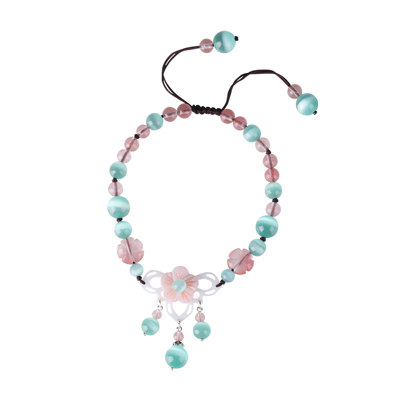 Ethnic Style 2018 New Anklet Female Vintage Jade Foot Ornaments Summer Versatile Simple Handmade Woven Girlfriends Ankle Chain