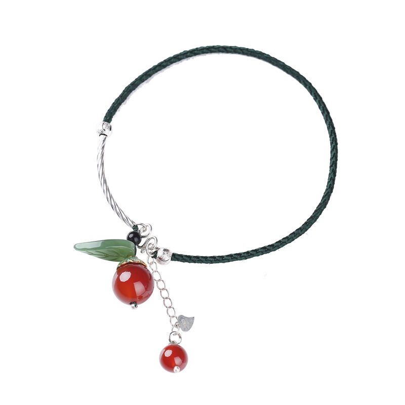 Ethnic Style Original Handmade Anklet Women&#039;s Sterling Silver Retro Simple Student All-Match Elegant Korean Ankle Chain Anklet Fine